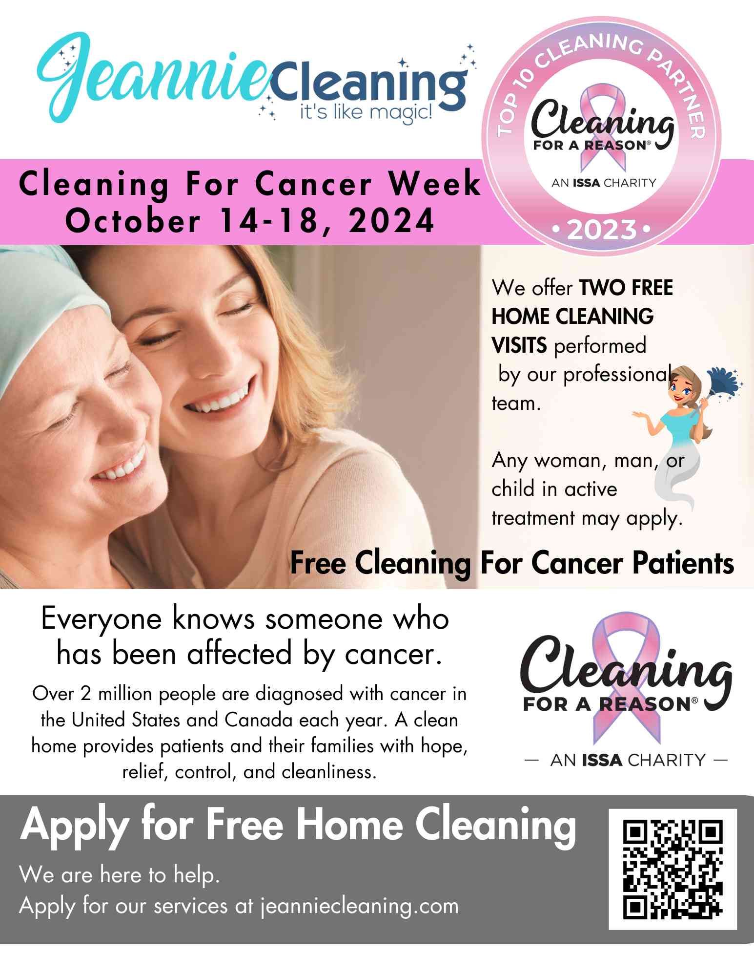 Jeannie Cleaning Cancer Week 2024