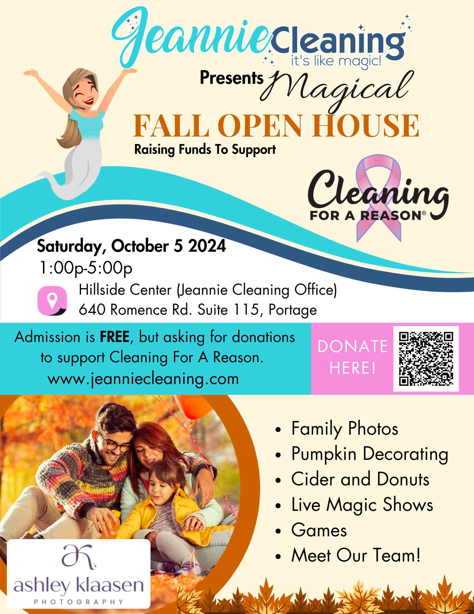 Jeannie Cleaning Fall Open House