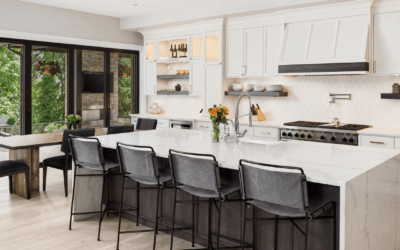 Pristine kitchen maintained by a residential cleaning team.
